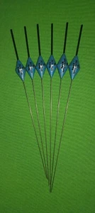 Pack of 6 x SRG011 Diamond Wire Stem Pole Floats Black Tip Pack - Picture 1 of 1