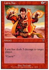 4x Lava Axe MTG 7th Edition NM Magic Regular