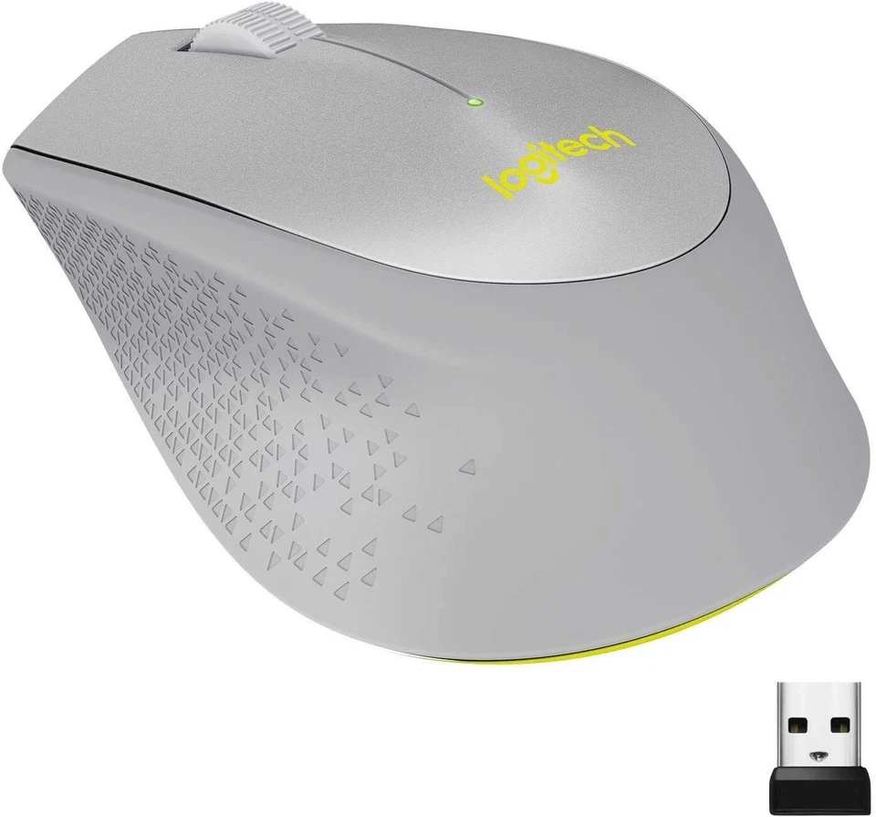 Logitech M330 Silent Plus White Wireless Optical Mouse - Image 1 of 1