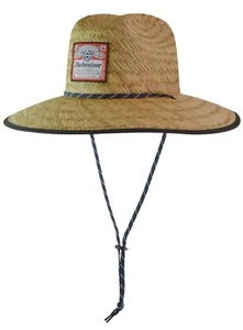 Billabong Budweiser Sombrero de Salvavidas Mareas de Paja - Sombrero de Ala Ancha para el Sol - Imagen 1 de 5