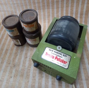 GEM ROCK TUMBLE POLISHER GMT-3 PROFESSIONAL & POLISHING POWDERS -VINTAGE MACHINE - Picture 1 of 9