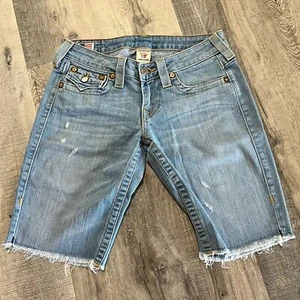 Pantalones cortos de jean True Religion de longitud media - Imagen 1 de 6