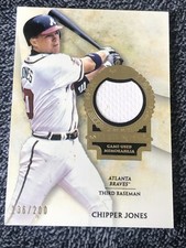 2017 Topps Tier 1 Tier One Relic Legends /200 Chipper Jones #T1RL-CJ HOF