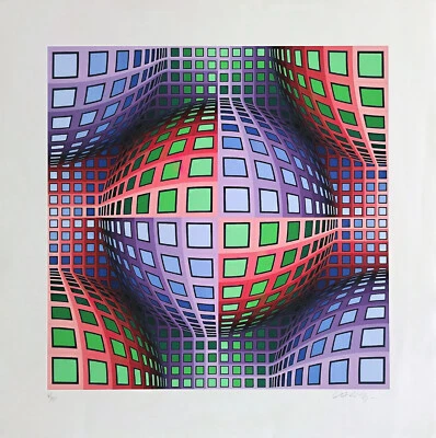 Victor Vasarely - Lava - hand signed / numbered screenprint - Bild 1 von 4