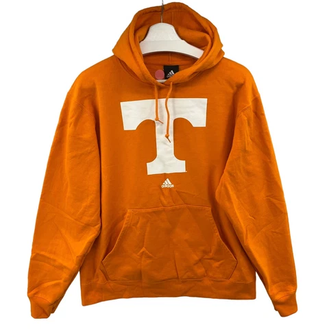TENNESSEE VOLUNTEERS Hoodie Mens Medium Adidas Pullover Sweatshirt Orange Fleece Cover