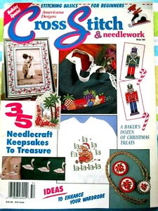Americana Designs CROSS STITCH & NEEDLEWORK 1995 Holiday Magazine 67 Pages - Imagen 1 de 18