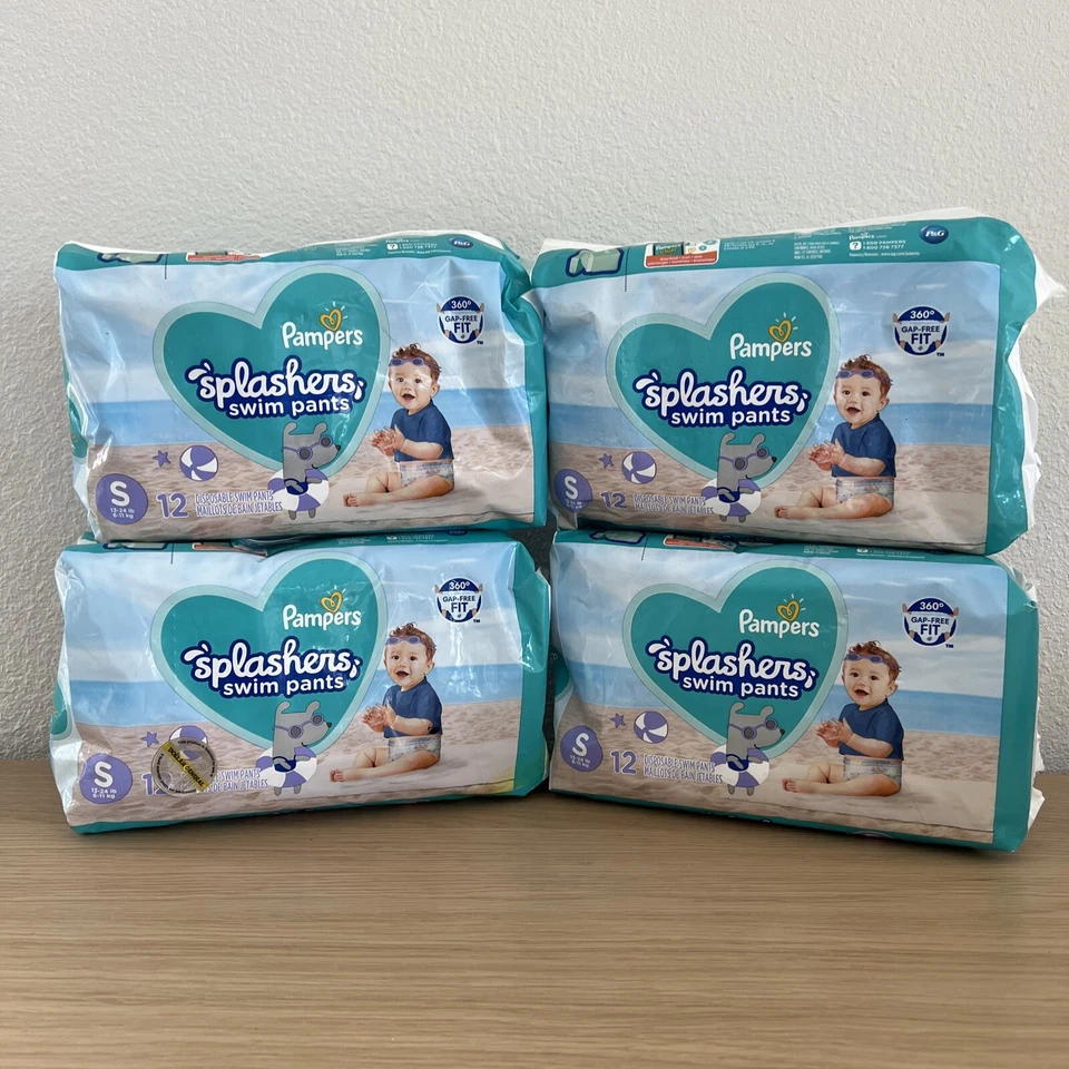 Pampers Splashers Disposable Swim Diapers - Pack of 12, Small (43305-13474)