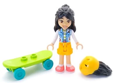Lego Mini Figura Amigos Liann con Monopatín y Casco del Set #41728 Foto 1 de 2