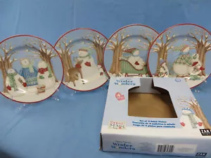 Debbie Mumm Winter Wonders Zak Designs 4 piatti per insalata in scatola - Foto 1 di 11