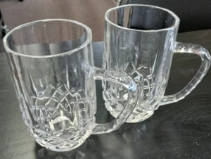Tazze in vetro cristallo Mikasa 2 pezzi. - Vintage (16 oz.) - Foto 1 di 2