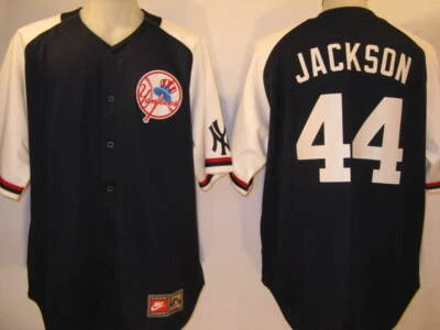 Reggie Jackson New York Yankee Mens Nike Cooperstown Collection Button-up Jersey - Image 1 of 4