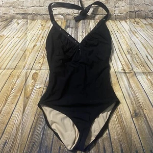 Carol Wior Womens Size 8 Black Beaded One Piece Vintage Swimsuit - Picture 1 of 6