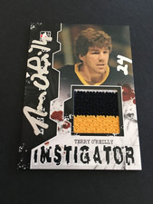 2012 IN THE GAME TERRY O'REILLY 3 COLOR GAME USED/ AUTO'D CARD C.O.A.