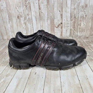 Adidas Tour360 LTD Golf Shoes Leather Spiked Black Red Mens Size 14 - Picture 1 of 8