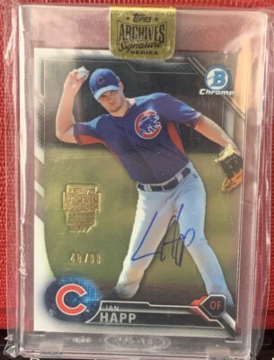 2016 IAN HAPP AUTO RC '17 TOPPS BUYBACK /99  BOWMAN Chrome SEALED Chicago Cubs - Image 1 of 3