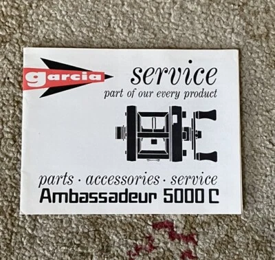 Folleto de servicio Garcia Ambassadeur 5000C carrete piezas accesorios  Foto 1 de 4