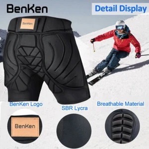 BenKen Pantaloncini Protettivi Imbottiti Snowboard Skate Sci 3D EVA Protezione Anca Antiurto - Foto 1 di 12