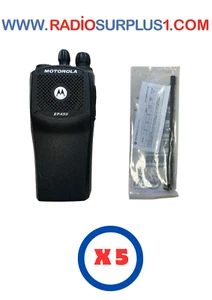 5 x Motorola EP450 UHF Radio LAH65QDC9AA2AN & PMAE4016 Antenna - Picture 1 of 3