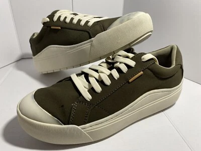 Dr Scholl Time Off Shoes Women's 9 Olive Ripstop Fabric Sneaker New W/ Defect - Image 1 of 4