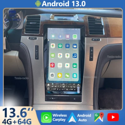 64G 13.6" Screen DVD Player GPS Navi Stereo Smart Radio For Cadillac Escalade - Image 1 of 4