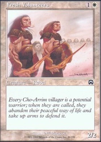 Fresh Volunteers - Foil ~ Moderately Played Mercadian Masques MTG Magic Ultimate - Image 1 of 1