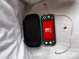 Consola portátil Nintendo Switch Lite HDH-001 gris con tarjeta Micro SD de 128 y estuche - Imagen 1 de 8