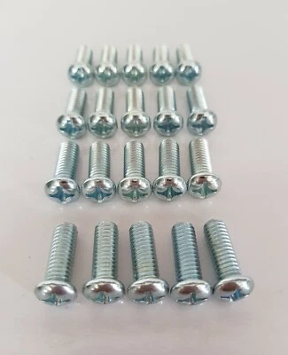 Number Plate Screws - Reduced Phillips Head Fits All Frame Sizes Pack of 20 - image 1 of 4