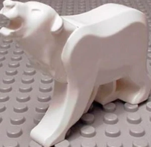 Genuine LEGO Animal, Land WHITE POLAR BEAR Part x206c01 **USED** - Picture 1 of 2