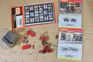HORNBY GAUGEMASTER MERIT BYCYLES TROLLEY PEOPLE STATION ACCESSORIES nt - Picture 1 of 5