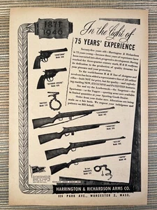 H&R Guns 75 Years Shotgun Revolver Rifle Worcester MA 1946 Vintage Print Ad - Picture 1 of 1