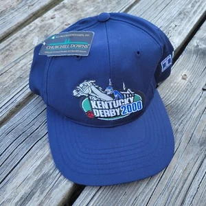 Vintage 126th Kentucky Derby 2000 Snapback Hat Cap Horse Racing Navy Blue NWT - Picture 1 of 7