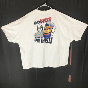 2005 Big Dogs White Short Sleeve Shirt 5X Dont Make Me Open This Can Of WoopAss - Picture 1 of 18
