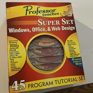 Professor Teaches Super Set Microsoft Office Windows 45 Course Tutorial Library - Picture 1 of 9