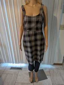 NWT Forever 21 OX Black/Gray Plaid Dress - Picture 1 of 5