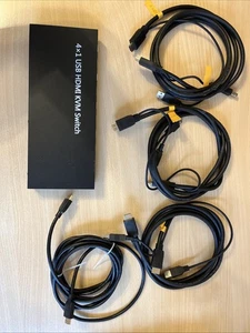 SpeaKa Professional 4 Port KVM-Umschalter HDMI USB 1920 x 1080 Pixel, 3840 x - Bild 1 von 4