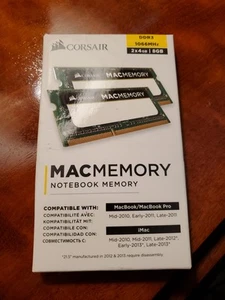 Corsair MacMemory Notebook Memory DDR3 1066 MHz 2x4GB - 8GB Package New in Pack - Picture 1 of 8