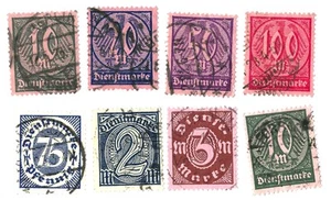 EAS_STAMPS GERMANY #O-14- #O-21 USED F/VF - Picture 1 of 1