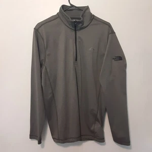 The North Face Adult Mens L Gray 1/4 Zip Long Sleeve Activewear Shirt - Picture 1 of 9
