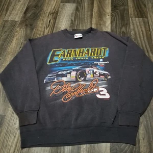 Vintage Dale Earnhardt Sweatshirt Mens Large Black Nascar Chase Made in USA - Picture 1 of 16