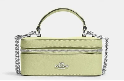 COACH Cuero Granulado Cruzado Estuche de Tren Bandolera Bolso de Hombro Cartera CJ520 NUEVO CON ETIQUETAS Foto 1 de 4