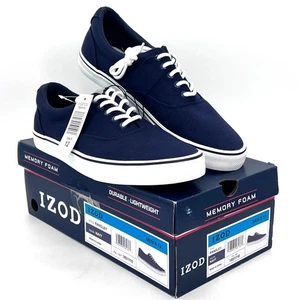 Scarpe sneakers uomo Izod Rangley memory foam taglia 12 blu navy resistenti leggere - Foto 1 di 14