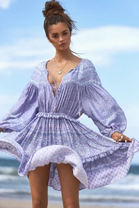 Coven & Co ~ Lavender Bloom Playdress Mini Dress Shells ~ S AU 8 10 12 BNWT - Foto 1 di 6