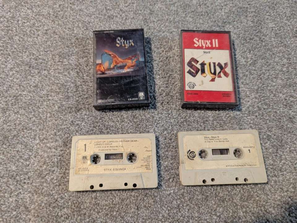 Styx Cassette Lot Of 2 Equinox + Styx II A & M Records 1975 Untested  Foto 1 de 4