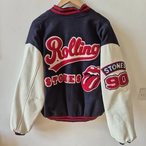 The Rolling Stones 1990 Steel Wheels / Urban Jungle Tour Varsity Jacket Size XL - Picture 1 of 19