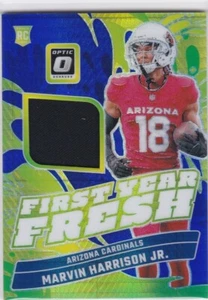 MARVIN HARRISON JR. ROOKIE CARD 2024 PLAYER-WORN JERSEY Optic RARE PRIZM $$ RC! - Imagen 1 de 2