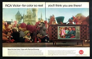 1967 Mr. Walt Disney Pinocchio Mickey Mouse photo RCA Victor 2-page print ad - Picture 1 of 1
