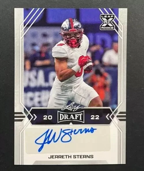 Jerreth Sterns 2022 Leaf Draft -  Western Kentucky Hilltoppers - ROOKIE AUTO - Image 1 of 1