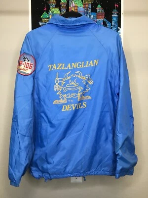 True Vintage 70s Cold War USAF 48th FIS F-106 Tazlanglian Devils Jacket 22x28 - Image 1 of 4