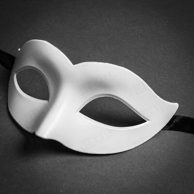 DIY Unpainted Blank White Venetian Eye Mask Mardi Gras Party Masquerade Costume - Image 1 of 4