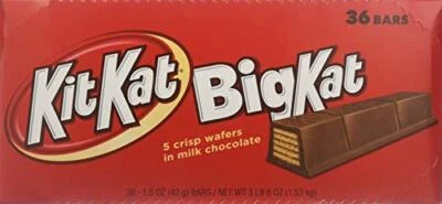 KIT KAT BIG KAT Caramelo de oblea de chocolate con leche, envuelto individualmente, barras de 1,5 oz... Foto 1 de 3